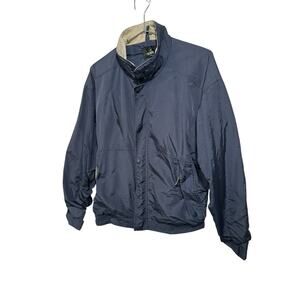 RedHead Jacket Mens L Blue Nylon Windbreaker Full Zip Snap Outdoor Coat Hiking
